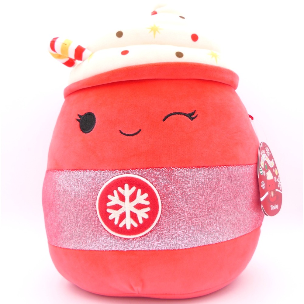 Original Squishmallows Tinsley The Peppermint Latte 12" Plush w/Tag Holiday 2025